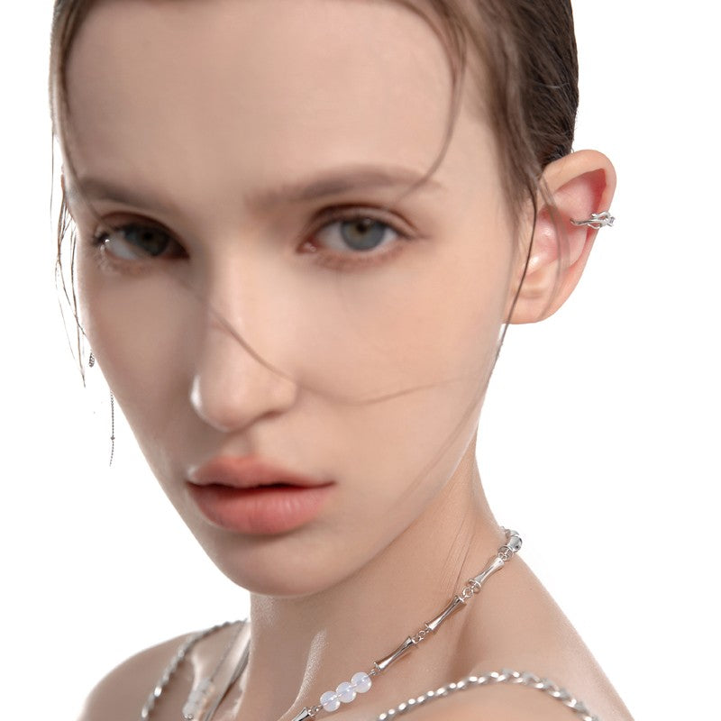 women's non-pierced tassel earrings, view 4 - MRSLM