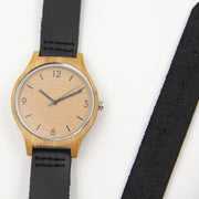 women's natural bamboo wood watch, view 7 - MRSLM