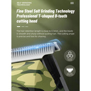 cordless camouflage hair clipper, view 3 - MRSLM