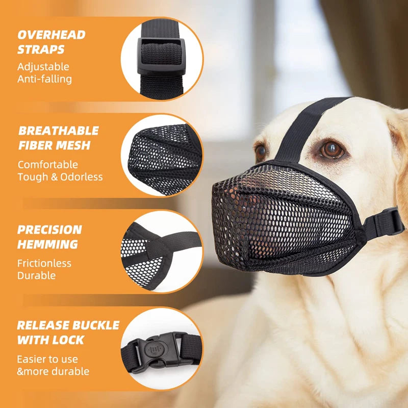 breathable soft dog muzzle, view 3 - MRSLM