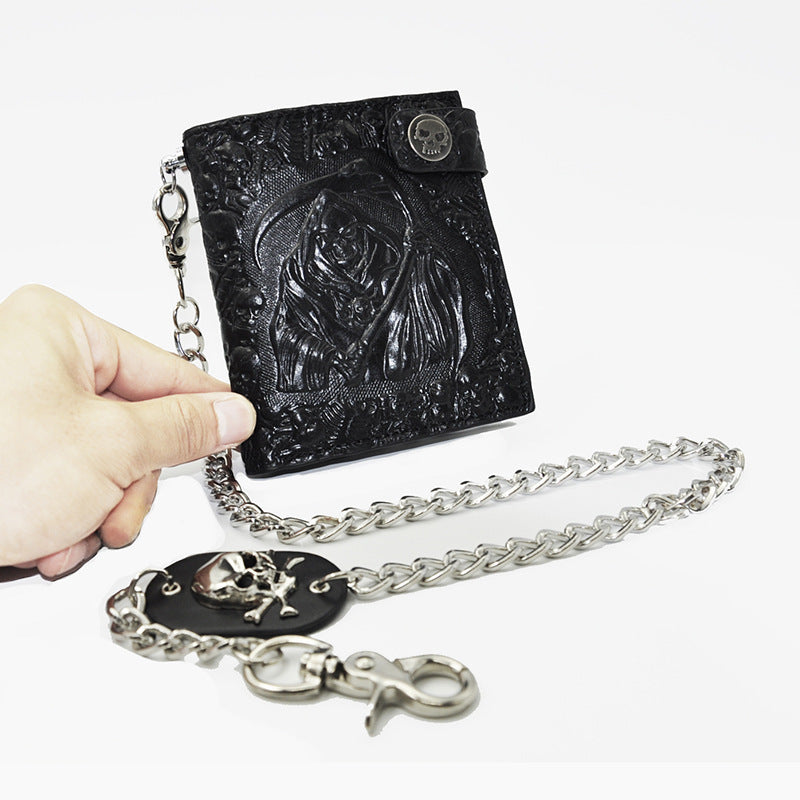 retro demon pattern men's wallet, view 7 - MRSLM