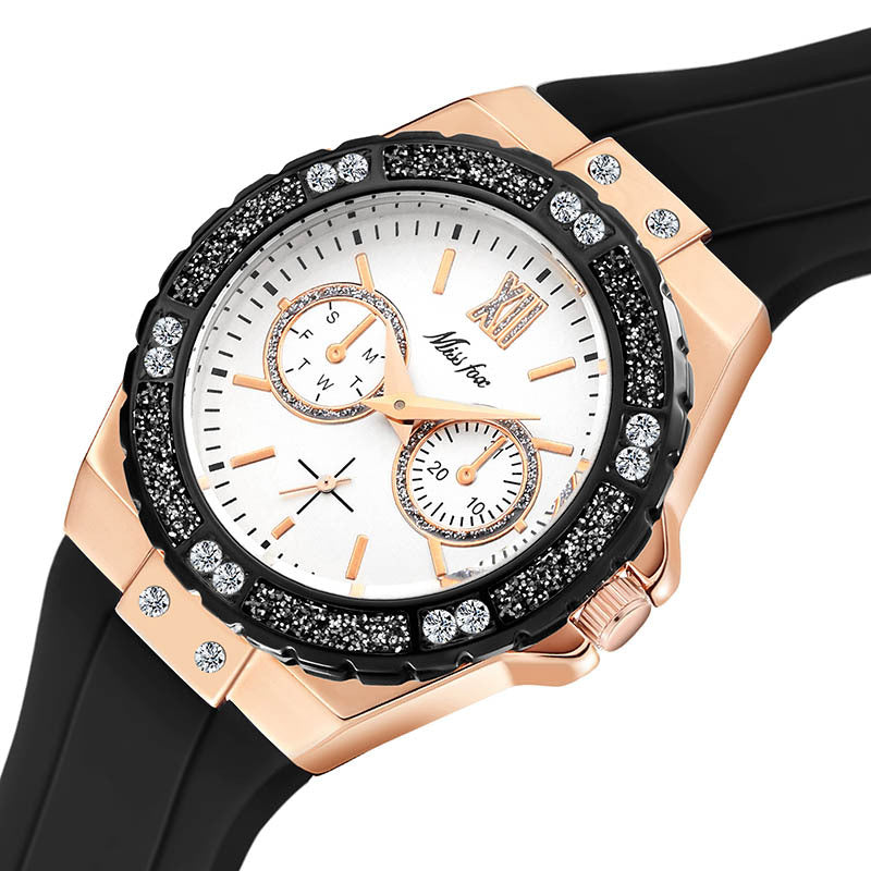 three-eye quartz watch for women, view 3 - MRSLM