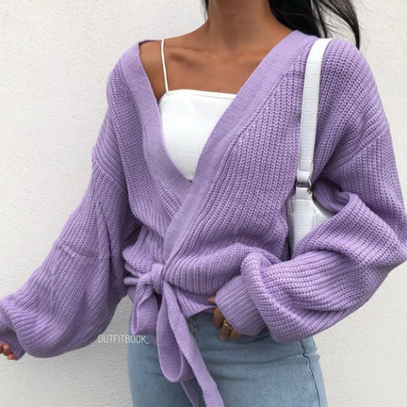 knitted hollow cardigan sweater women, view 4 - MRSLM