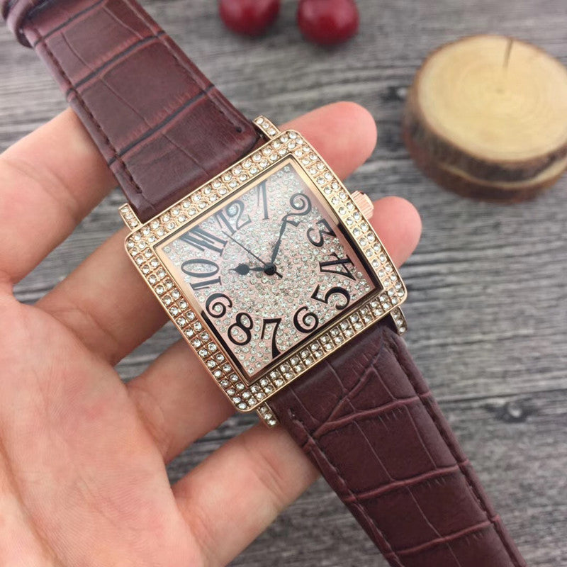 casual men's rhinestone watch, view 2 - MRSLM