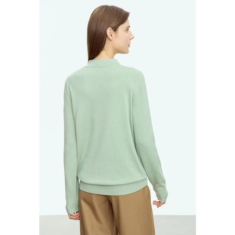 U-collar long sleeve pullover, view 8 - MRSLM
