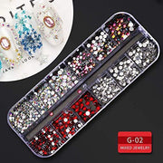 Nail pearl rivet shell jewelry set, view 3 - MRSLM