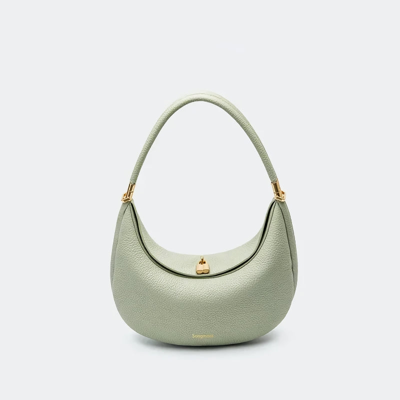 crescent leather shoulder bag, view 8 - MRSLM
