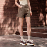 high-waisted cotton shorts, view 4 - MRSLM