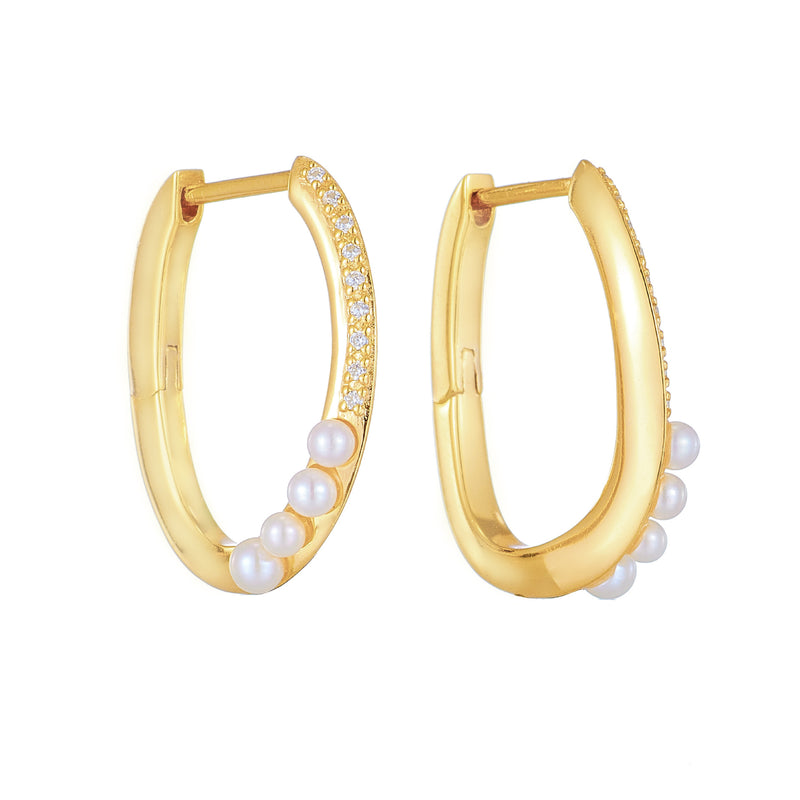 mini freshwater pearl earrings, view 3 - MRSLM