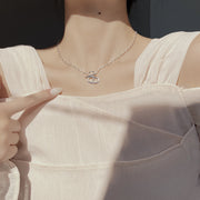 S925 silver pig nose necklace, view 5 - MRSLM
