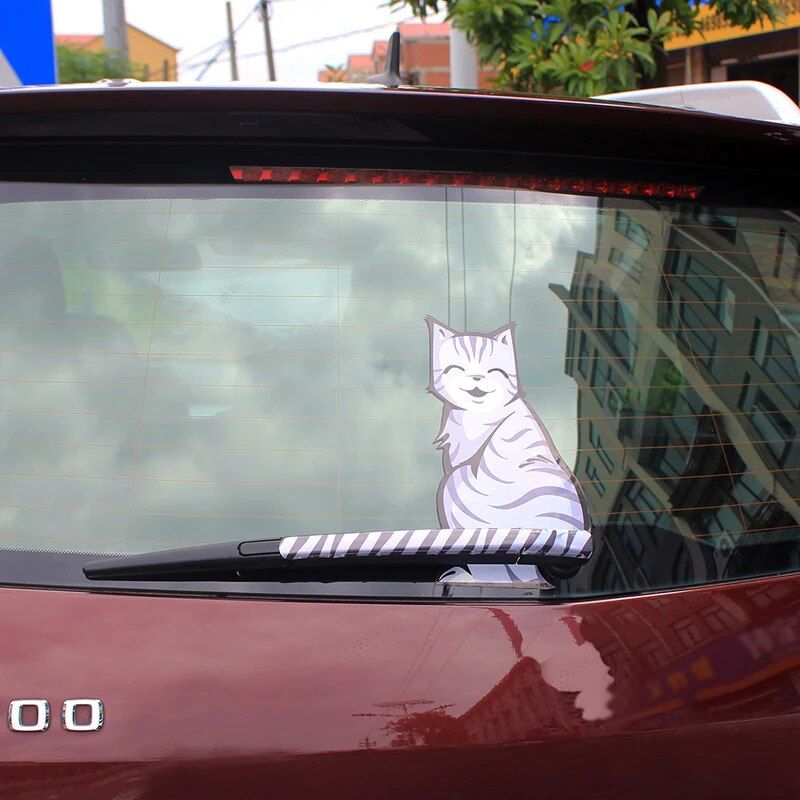 reflective cat car sticker, view 7 - MRSLM