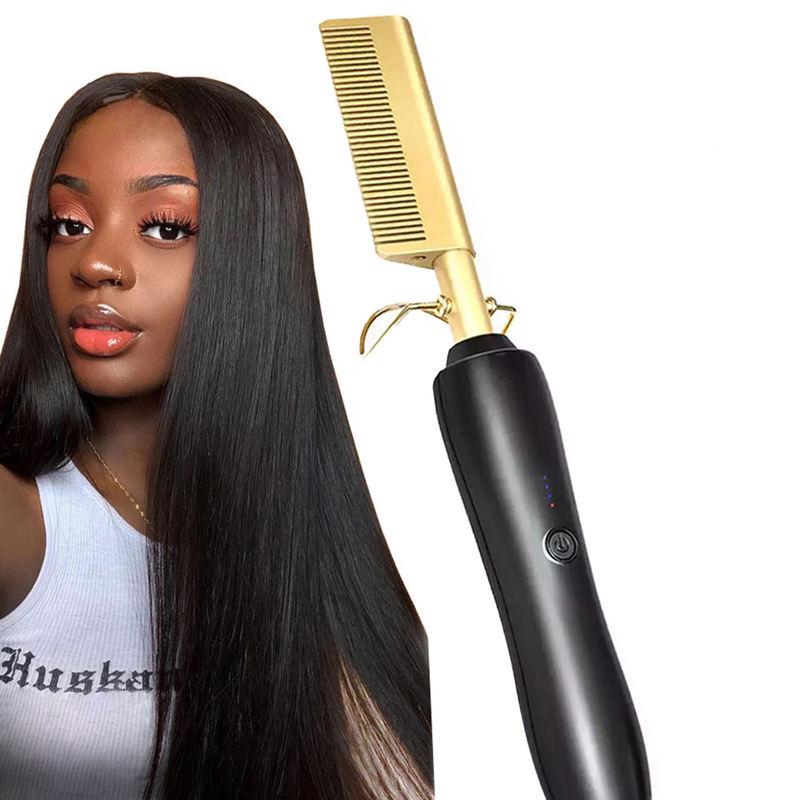 electric hot comb hair straightening brush - MRSLM