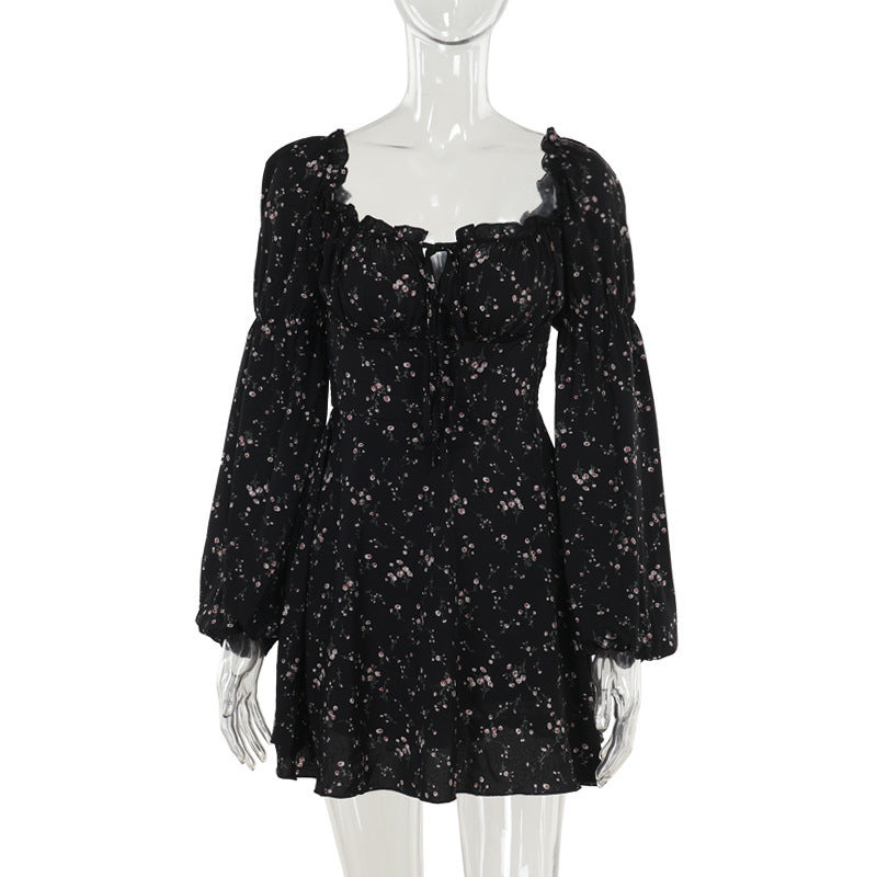 floral long sleeve dress, view 6 - MRSLM