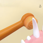 Pet silicone toothbrush and toothpaste set, view 4 - MRSLM