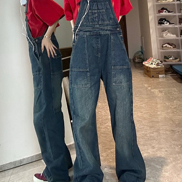 vintage wide leg suspender pants - MRSLM