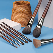 8-piece natural hair makeup brush set - MRSLM