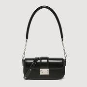elegant microfiber leather chain shoulder handbag, view 5 - MRSLM