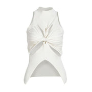 knit hollow-out sleeveless tank top, view 2 - MRSLM