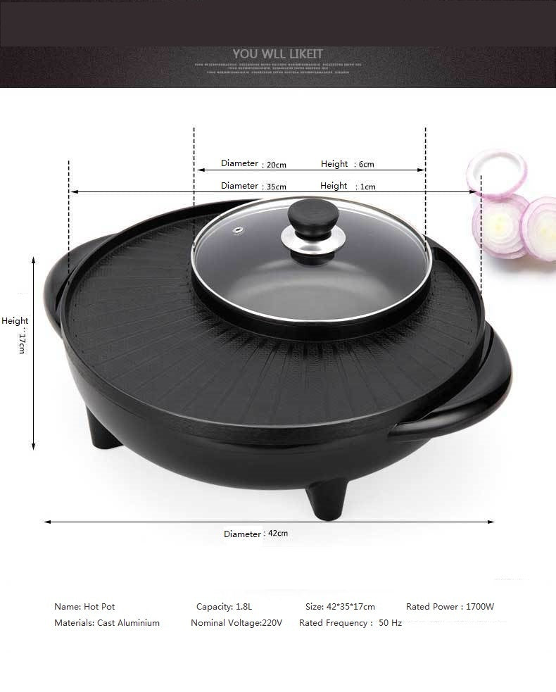 multifunctional electric grill pot, view 4 - MRSLM