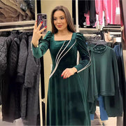 long sleeve maxi dress, view 4 - MRSLM