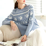 women's knit crew neck sweater - MRSLM