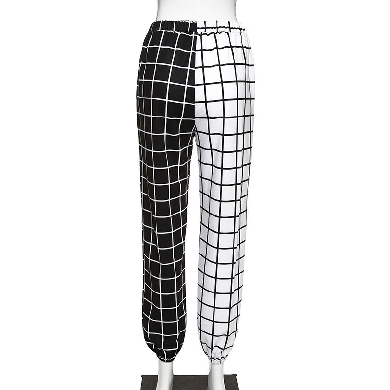 checkerboard high waist trousers, view 4 - MRSLM