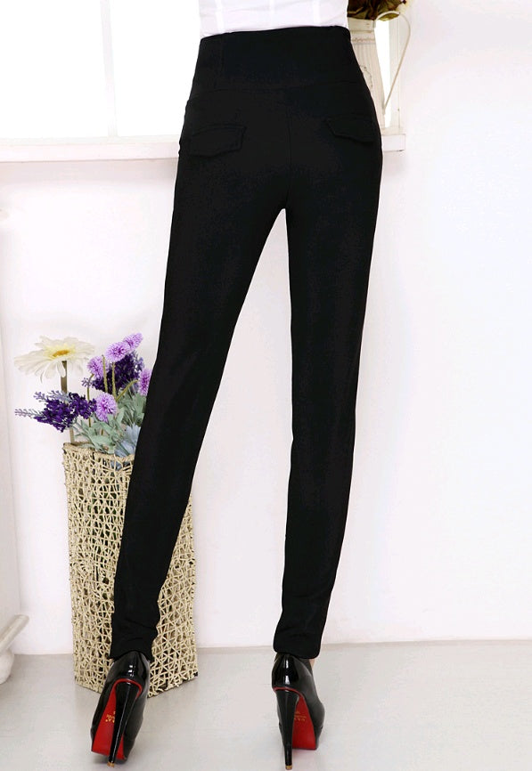 black high waist pencil pants, view 4 - MRSLM