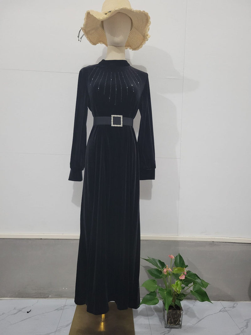 pleated loose belt dress, view 5 - MRSLM
