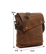 retro canvas vertical crossbody bag, view 9 - MRSLM