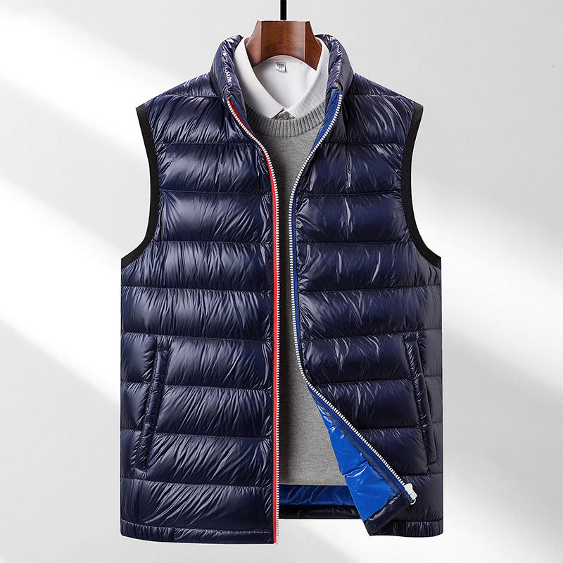 men's thick goose down vest, view 6 - MRSLM