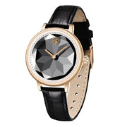 casual ladies quartz watch leather strap, view 2 - MRSLM
