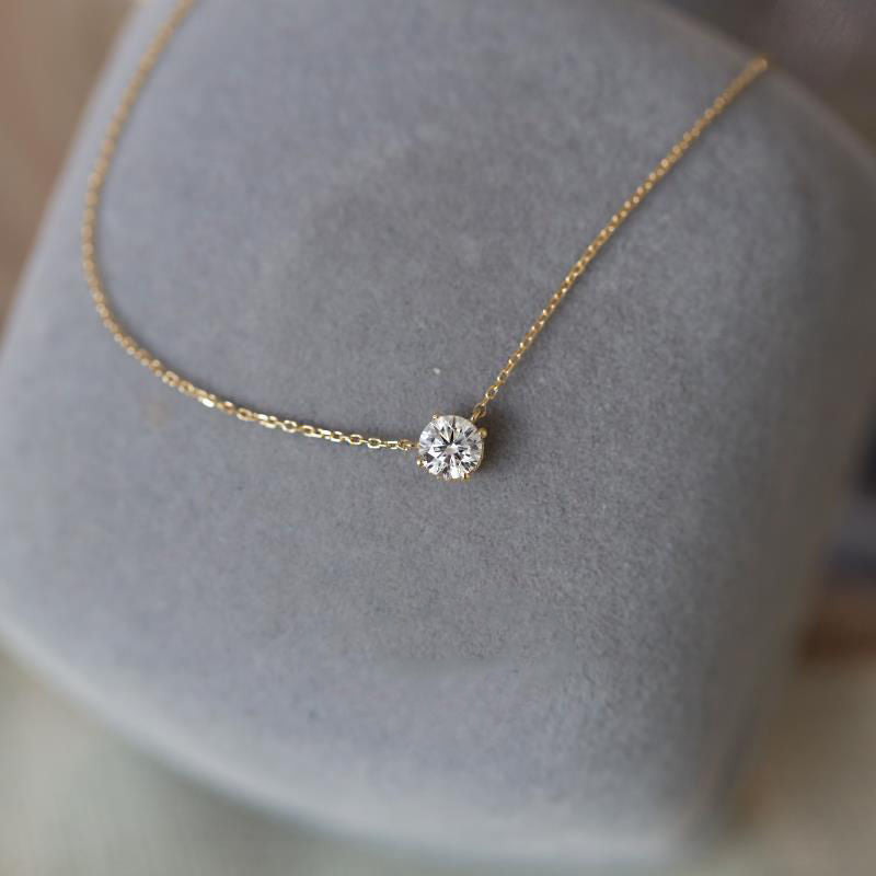 zircon twist collar necklace, view 2 - MRSLM