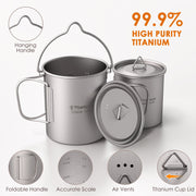 titanium camping cookware set, view 6 - MRSLM