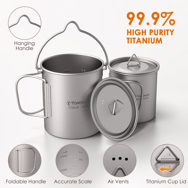 titanium camping cookware set, view 6 - MRSLM