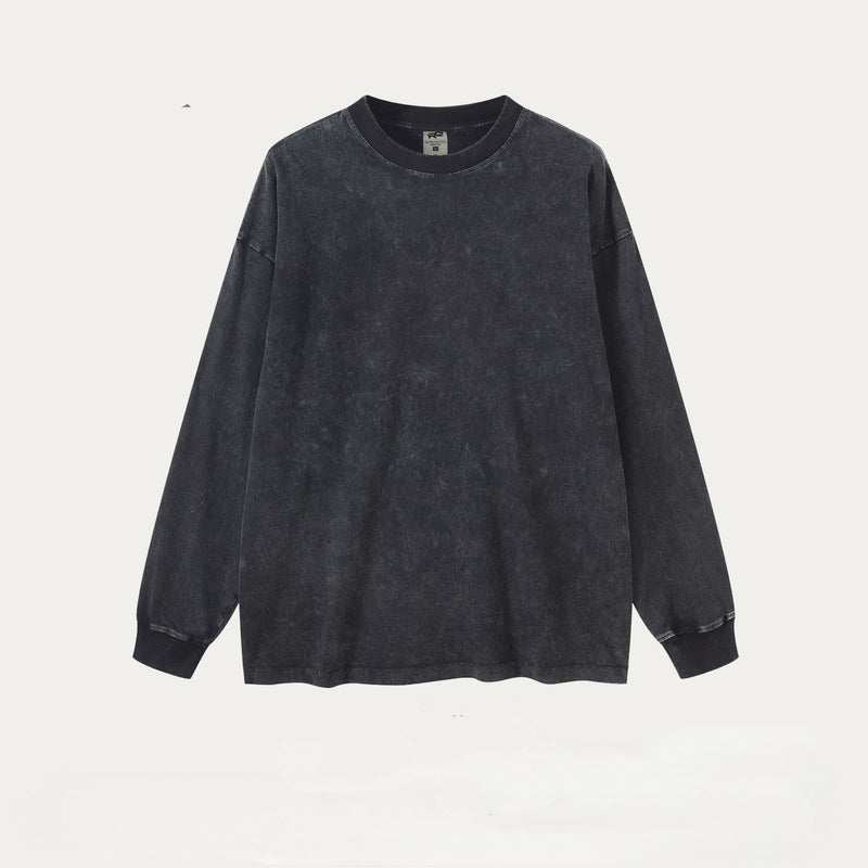 mens cotton long sleeve loose pullover, view 5 - MRSLM