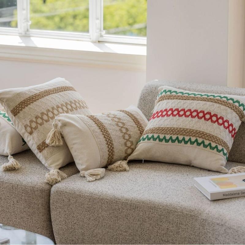 american jacquard multicolor cushion cover - MRSLM