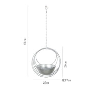 iron hanging flower pot, view 2 - MRSLM