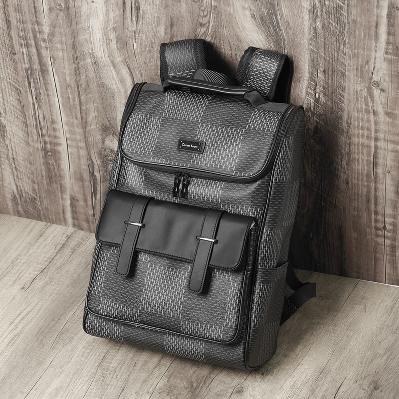 casual pu leather backpack, view 2 - MRSLM