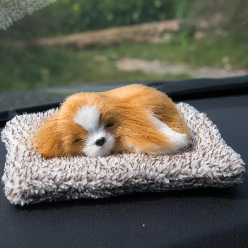 sleeping dog car ornament, view 3 - MRSLM