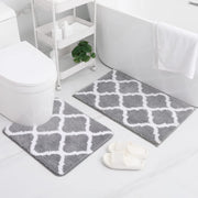 Ultra soft shaggy bath mat set, view 2 - MRSLM