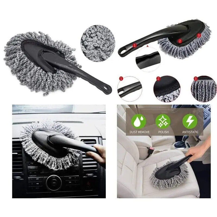 Compact Multi-Functional Car and Home Duster with Microfiber Head