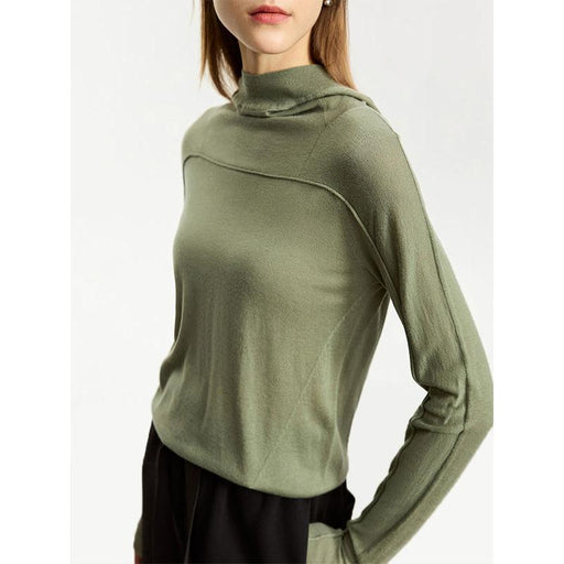minimalist hooded slim-fit sweater, view 2 - MRSLM