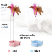 cat feather teaser stick with bell, view 8 - MRSLM