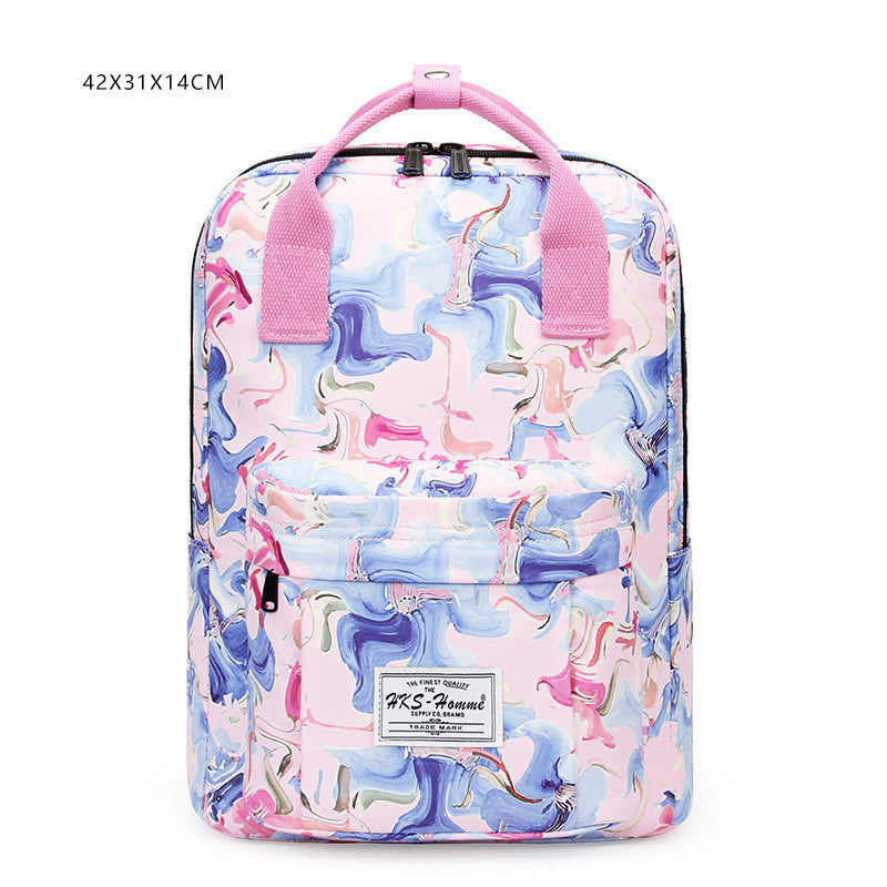 printed laptop backpack, view 5 - MRSLM