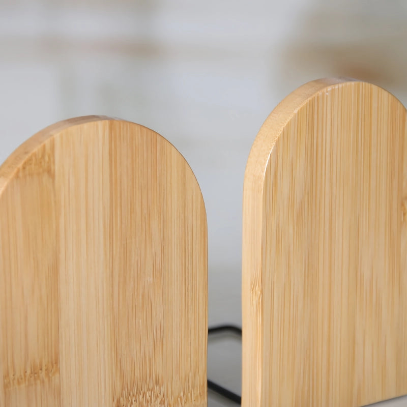 bamboo desktop organizer and bookend, view 6 - MRSLM