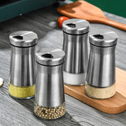 stainless steel pepper and salt shaker, view 4 - MRSLM