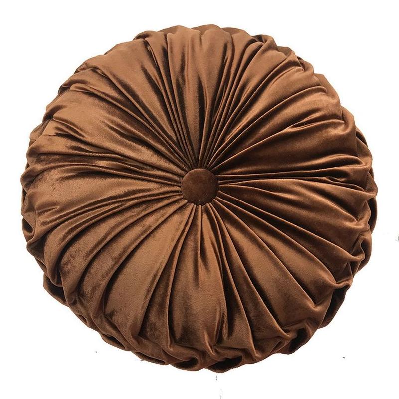 round velvet throw pillow, view 6 - MRSLM