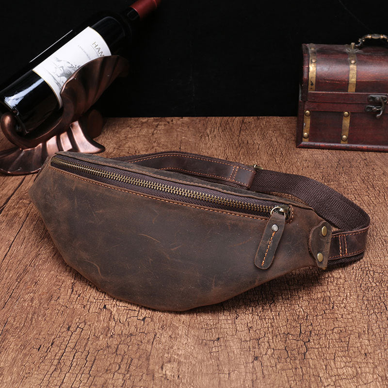 men's leather cell phone belt bag, view 11 - MRSLM