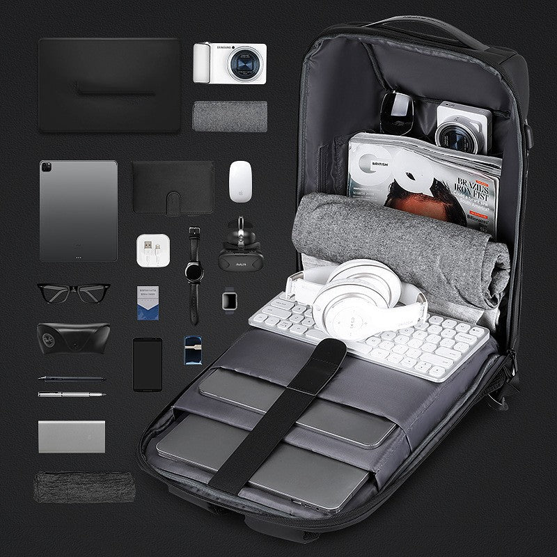 men's business travel computer shoulder bag, view 4 - MRSLM