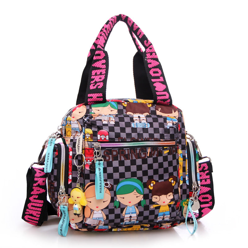 oxford cloth handbag for women, view 4 - MRSLM